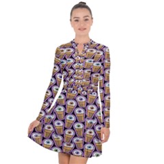 Eyes Cups Long Sleeve Panel Dress by Sparkle