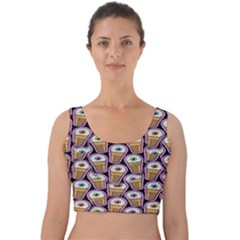 Eyes Cups Velvet Crop Top by Sparkle