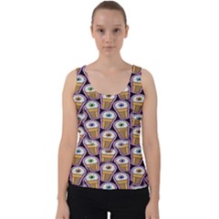 Eyes Cups Velvet Tank Top by Sparkle