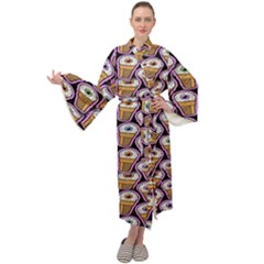 Eyes Cups Maxi Velour Kimono