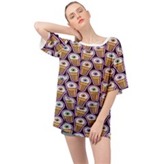 Eyes Cups Oversized Chiffon Top by Sparkle