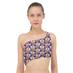 Eyes Cups Spliced Up Bikini Top  by Sparkle