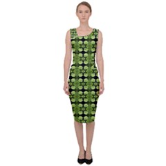 Digital Pattern Sleeveless Pencil Dress