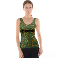 Sakura Tulips Giving Fruit In The Festive Temple Forest Tank Top by pepitasart