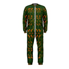 Sakura Tulips Giving Fruit In The Festive Temple Forest Onepiece Jumpsuit (kids) by pepitasart