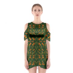 Sakura Tulips Giving Fruit In The Festive Temple Forest Shoulder Cutout One Piece Dress by pepitasart