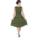 Sakura Tulips Giving Fruit In The Festive Temple Forest V-Neck Midi Sleeveless Dress  View2