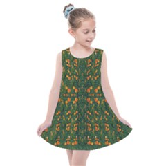 Sakura Tulips Giving Fruit In The Festive Temple Forest Kids  Summer Dress by pepitasart