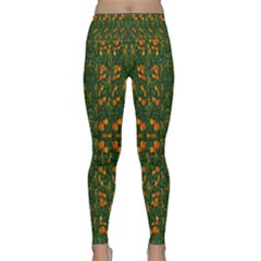 Sakura Tulips Giving Fruit In The Festive Temple Forest Lightweight Velour Classic Yoga Leggings by pepitasart