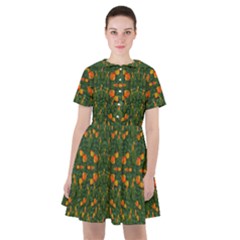 Sakura Tulips Giving Fruit In The Festive Temple Forest Sailor Dress by pepitasart