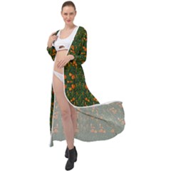 Sakura Tulips Giving Fruit In The Festive Temple Forest Maxi Chiffon Beach Wrap by pepitasart