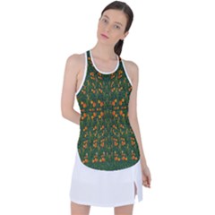 Sakura Tulips Giving Fruit In The Festive Temple Forest Racer Back Mesh Tank Top by pepitasart