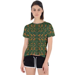 Sakura Tulips Giving Fruit In The Festive Temple Forest Open Back Sport Tee by pepitasart