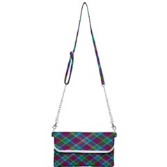 Purple, Green Tartan, Retro Buffalo Plaid Pattern, Classic Tiled Theme Mini Crossbody Handbag by Casemiro