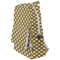 Gold Polka Dots Patterm, Retro Style Dotted Pattern, Classic White Circles Travelers  Backpack by Casemiro