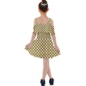 Gold polka dots patterm, retro style dotted pattern, classic white circles Kids  Shoulder Cutout Chiffon Dress View2