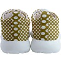 Gold polka dots patterm, retro style dotted pattern, classic white circles Mens Athletic Shoes View4