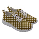 Gold polka dots patterm, retro style dotted pattern, classic white circles Athletic Shoes View3