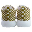 Gold polka dots patterm, retro style dotted pattern, classic white circles Athletic Shoes View4