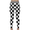 Black and white chessboard pattern, classic, tiled, chess like theme Classic Yoga Leggings View1