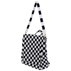 Black And White Chessboard Pattern, Classic, Tiled, Chess Like Theme Crossbody Backpack