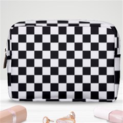 Black And White Chessboard Pattern, Classic, Tiled, Chess Like Theme Make Up Pouch (medium) by Casemiro