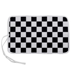 Black And White Chessboard Pattern, Classic, Tiled, Chess Like Theme Pen Storage Case (m) by Casemiro