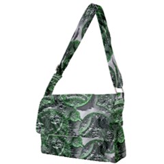 Biohazard Sign Pattern, Silver And Light Green Bio-waste Symbol, Toxic Fallout, Hazard Warning Full Print Messenger Bag (s) by Casemiro