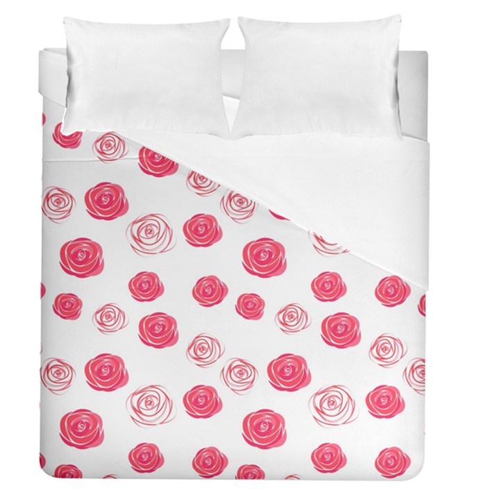 Watercolor hand drawn roses pattern Duvet Cover (Queen Size)