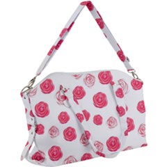 Watercolor Hand Drawn Roses Pattern Canvas Crossbody Bag by TastefulDesigns