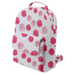 Watercolor Hand Drawn Roses Pattern Flap Pocket Backpack (small) by TastefulDesigns