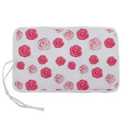 Watercolor Hand Drawn Roses Pattern Pen Storage Case (s) by TastefulDesigns