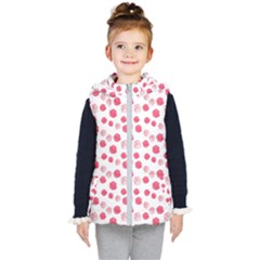 Watercolor Hand Drawn Roses Pattern1 Kids  Hooded Puffer Vest by TastefulDesigns