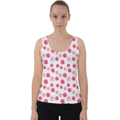 Watercolor Hand Drawn Roses Pattern1 Velvet Tank Top by TastefulDesigns