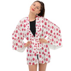 Watercolor Hand Drawn Roses Pattern1 Long Sleeve Kimono by TastefulDesigns