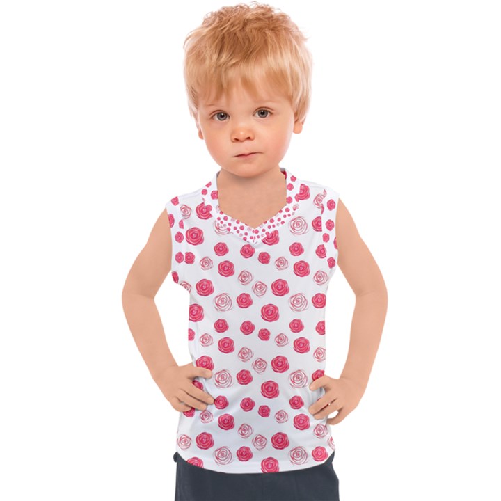 Watercolor hand drawn roses pattern1 Kids  Sport Tank Top