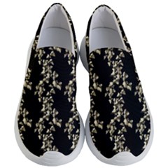 Dark Botanical Motif Pattern Women s Lightweight Slip Ons by dflcprintsclothing