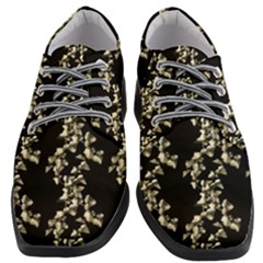 Dark Botanical Motif Pattern Women Heeled Oxford Shoes by dflcprintsclothing