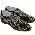 Dark Botanical Motif Pattern Women Heeled Oxford Shoes View3