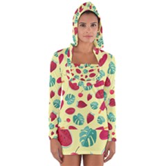 Watermelons, Fruits And Ice Cream, Pastel Colors, At Yellow Long Sleeve Hooded T-shirt by Casemiro