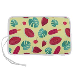 Watermelons, Fruits And Ice Cream, Pastel Colors, At Yellow Pen Storage Case (m) by Casemiro