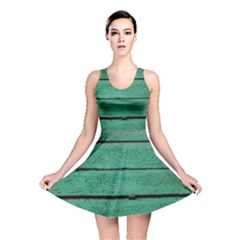 Green Weathered Wood Reversible Skater Dress by treegold