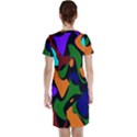 Trippy paint splash, asymmetric dotted camo in saturated colors Short Sleeve Nightdress View2