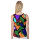 Trippy paint splash, asymmetric dotted camo in saturated colors Women s Basketball Tank Top View2