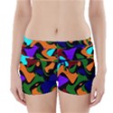 Trippy paint splash, asymmetric dotted camo in saturated colors Boyleg Bikini Wrap Bottoms View1