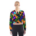 Trippy paint splash, asymmetric dotted camo in saturated colors Cropped Sweatshirt View2