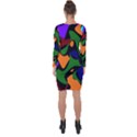 Trippy paint splash, asymmetric dotted camo in saturated colors Asymmetric Cut-Out Shift Dress View2