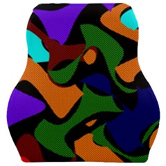 Trippy Paint Splash, Asymmetric Dotted Camo In Saturated Colors Car Seat Velour Cushion  by Casemiro