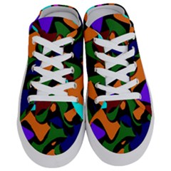 Trippy Paint Splash, Asymmetric Dotted Camo In Saturated Colors Half Slippers by Casemiro