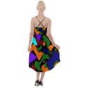 Trippy paint splash, asymmetric dotted camo in saturated colors High-Low Halter Chiffon Dress  View2